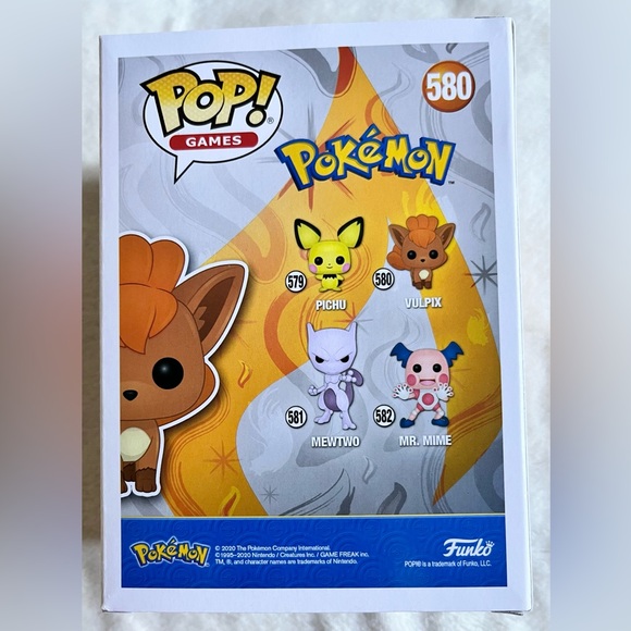Funko Pop. Pokémon, Vulpix #580. Flock 2020 Summer Con. Limited Edition - Picture 3 of 3